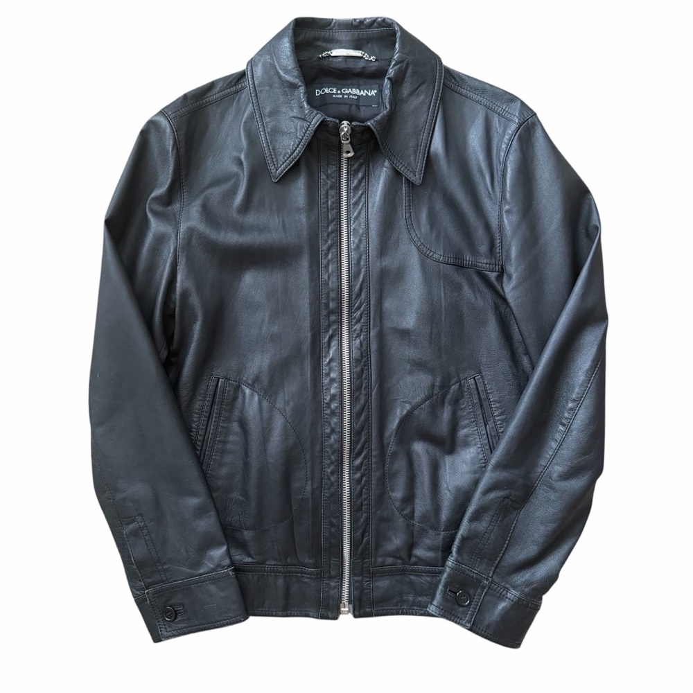 Dolce & Gabbana Spy Black Leather Jacket